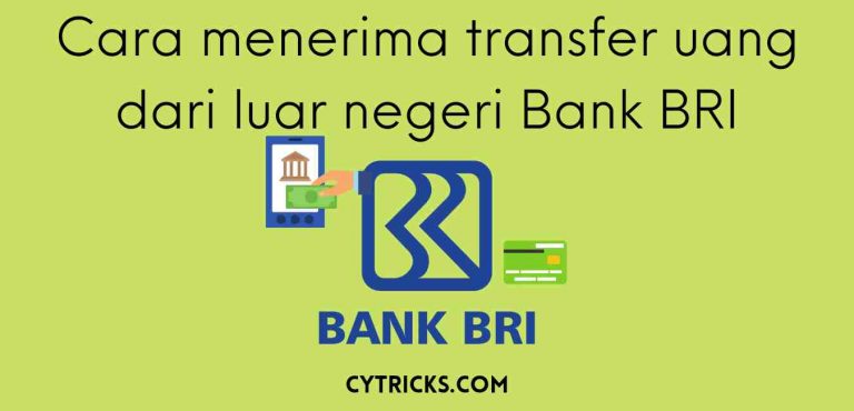 Cara Menerima Transfer Uang Dari Luar Negeri Bank BRI